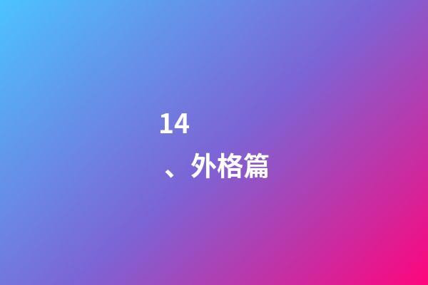 14、外格篇